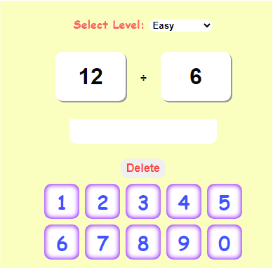 Division Easy Quiz