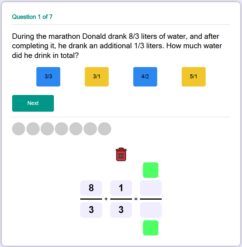 Adding Fractions Quiz