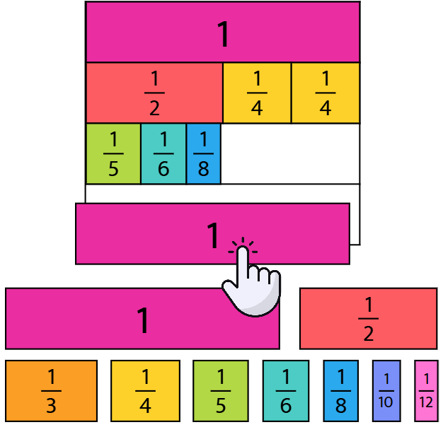 Fraction Strips Manipulative Game Fraction Strips Manipulative Game