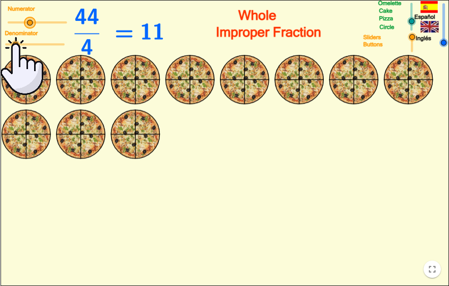 Proper/Improper Fraction Manipulative Proper/Improper Fraction Manipulative