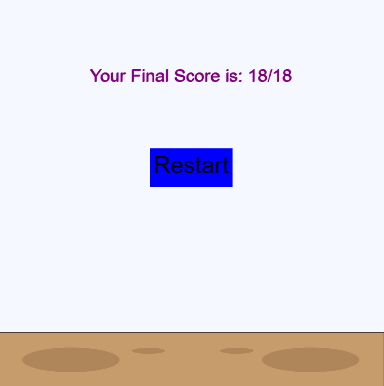 Greater than or less than game with numbers final score