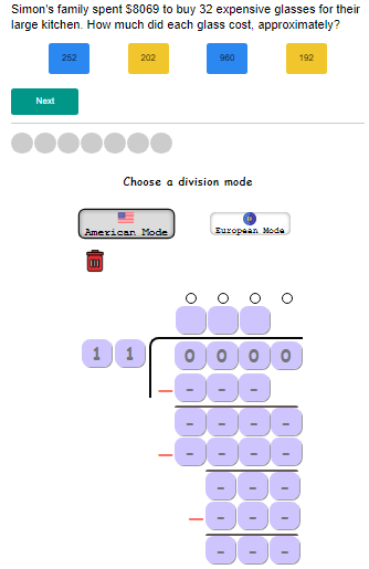 Two-digit Long Division Quiz