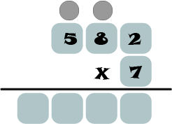 multiplication regrouping step 1