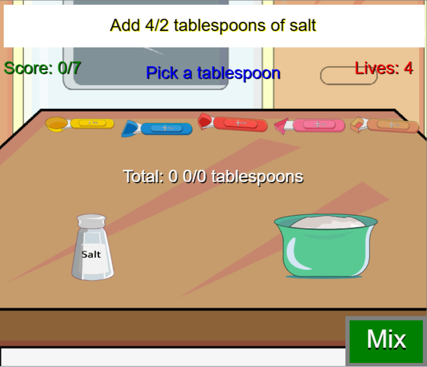 fraction game my little kitchen spoon pick from container