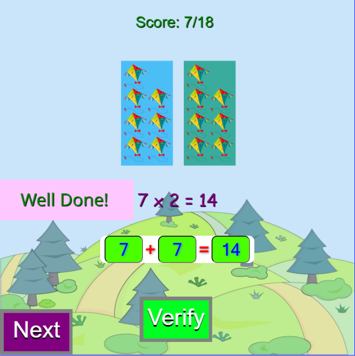 Repeated Addition to Multiply Game