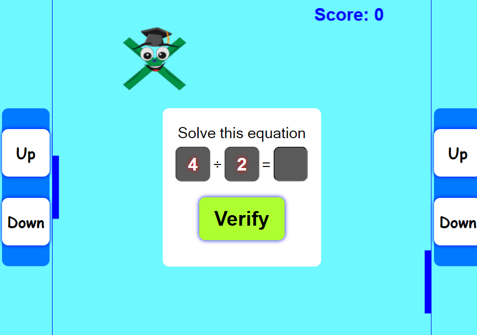 Tennis Math a game for developing math skills for kids